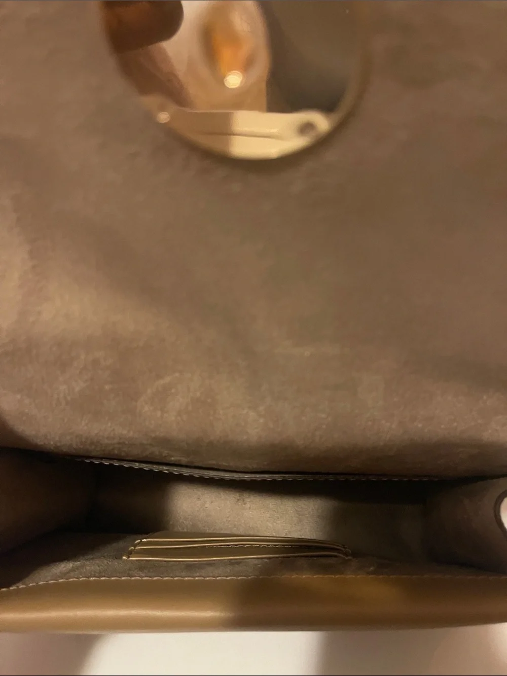 Michael Kors Brown Monogram Top-Handle Satchel with Gold MK Emblem